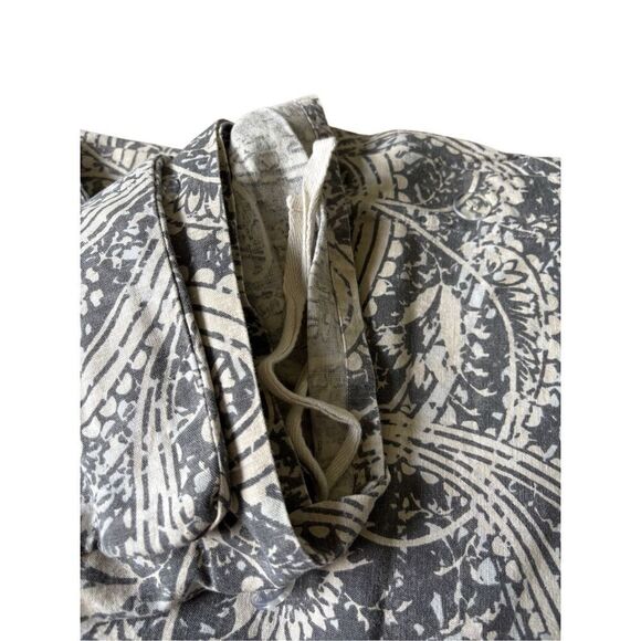 Pottery Barn Finley Paisley Duvet Cover King Cotton Linen Cream Gray - Picture 7 of 9